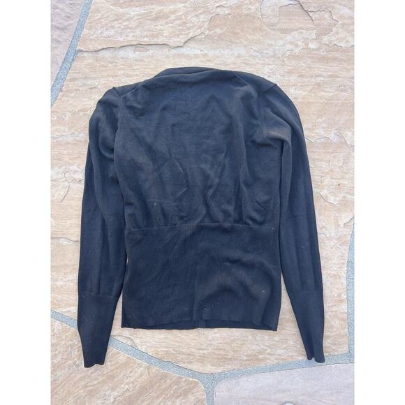 Boss Hugo Boss Womens Button Fornt V Neck Cardigan Sweater Black Size Large - Picture 5 of 5